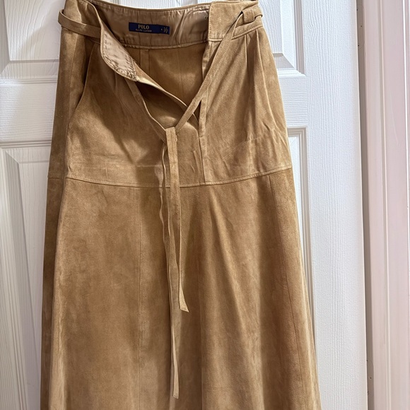 Polo Ralph Lauren Suede Belted Midi Skirt - Picture 3 of 6